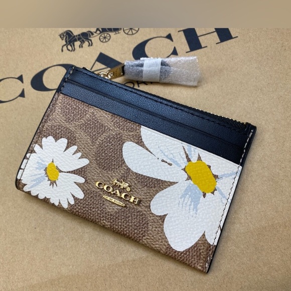 Coach Mini Skinny Id Case With Floral Print - Picture 7 of 9